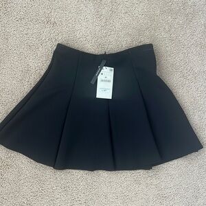 Zara Skater Mini Skirt Black Size M NWT